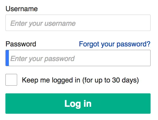 MediaWiki sign-in form illustrating password-based login surfaces