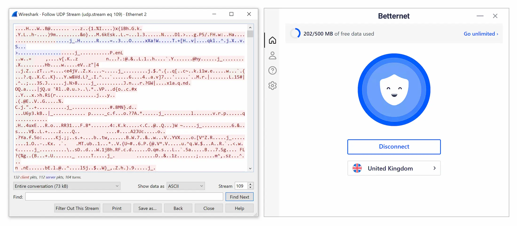Betternet encrypted our web traffic Betternet encrypted our web traffic