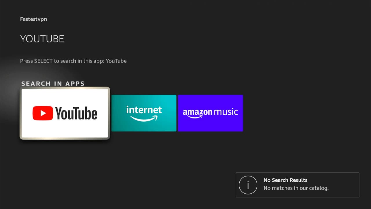 FastestVPN is not available on the Fire TV store 