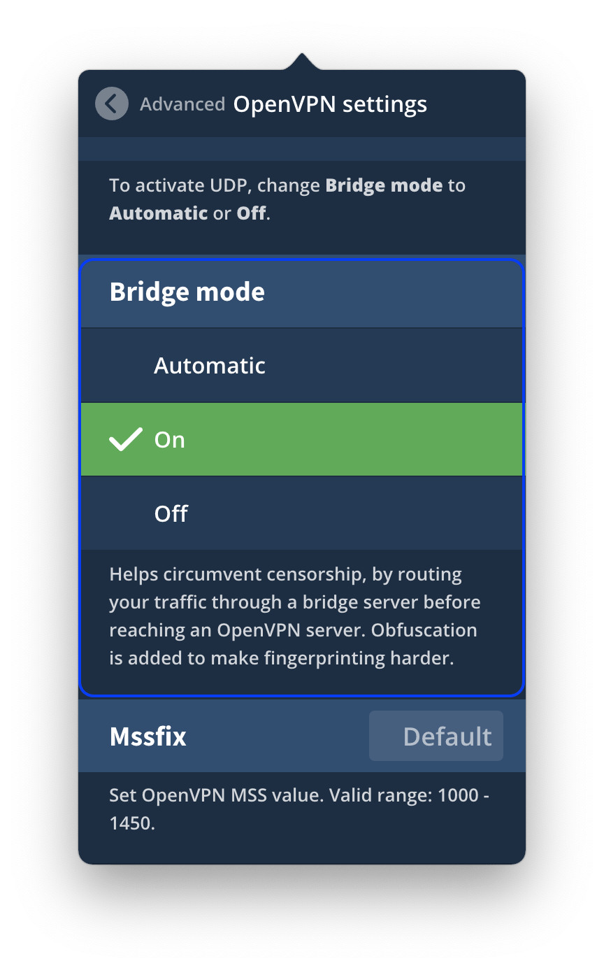 Mullvad’s Bridge Mode