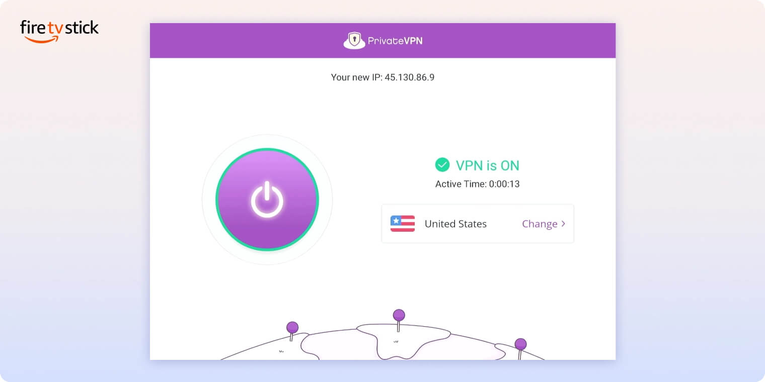 PrivateVPN’s app for Amazon Fire TV