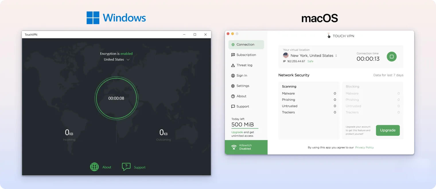 Touch VPN’s desktop apps